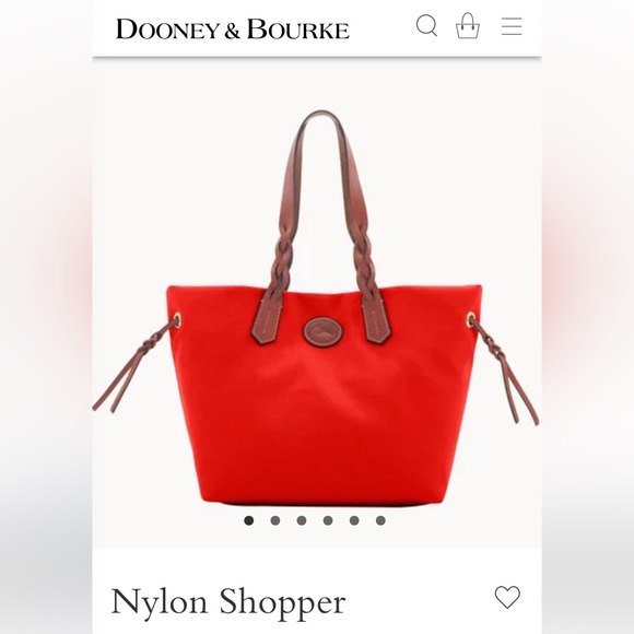 NWT Dooney & Bourke Nylon Shopper Red